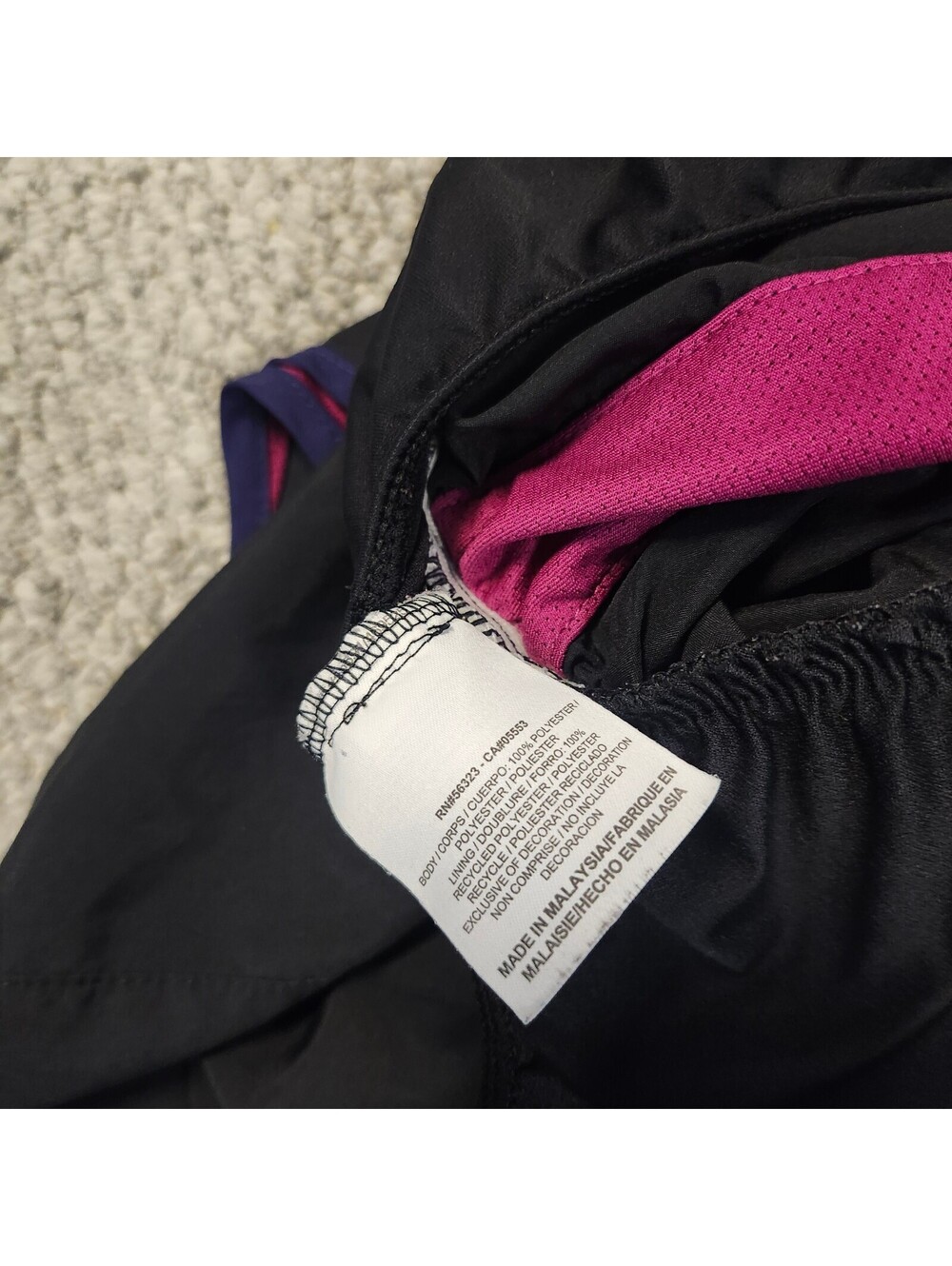 Nike Shorts Black Red Purple Dri Fit Elastic Waist Women’s Size Large - Picture 7 of 8